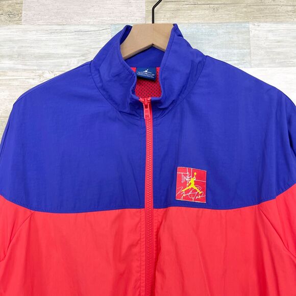 Nike Air Jordan Legacy Tinker Windbreaker Jacket Coral Purple Zip Up Mens Medium - Picture 2 of 10